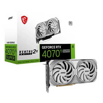 16GB MSI GeForce RTX 4070 Ti SUPER 16G VENTUS 2X WHITE OC