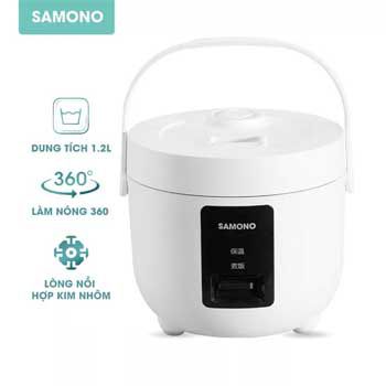 Nồi cơm điện mini 1.2L SAMONO SW-DF01 cho gia đình nhỏ 3 đến 5 người