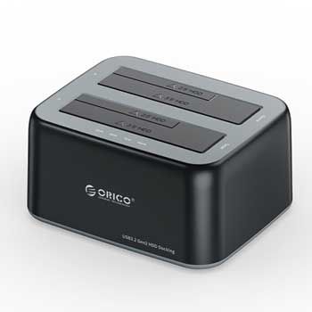 Đế ổ cứng (Docking) 2 khe cắm TypeC USB 3.2 Gen2 ORICO 6829C3-V1-EU-BK-BP-HW