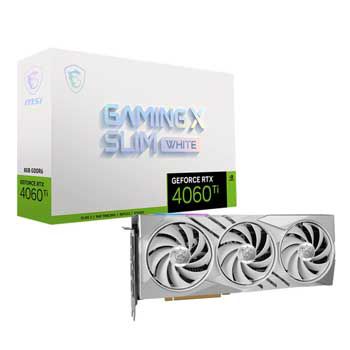 8GB MSI GeForce RTX 4060 Ti GAMING X SLIM WHITE 8G