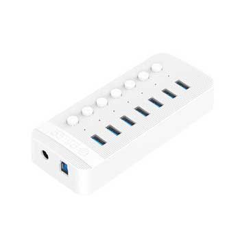 HUB USB 3.0 1–7 PORT ORICO CT2U3-7AB-WH Màu trắng