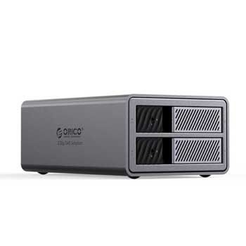 Hộp ổ cứng 3.5" 2 khe cắm SATA 3 USB-B 5Gbps - ORICO 9828U3-EU-GY-BP