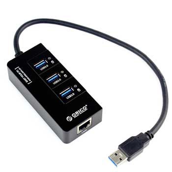 HUB USB 1–3 PORT+LAN ORICO HR01-U3